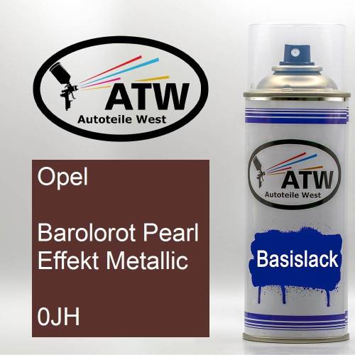 Opel, Barolorot Pearl Effekt Metallic, 0JH: 400ml Sprühdose, von ATW Autoteile West.